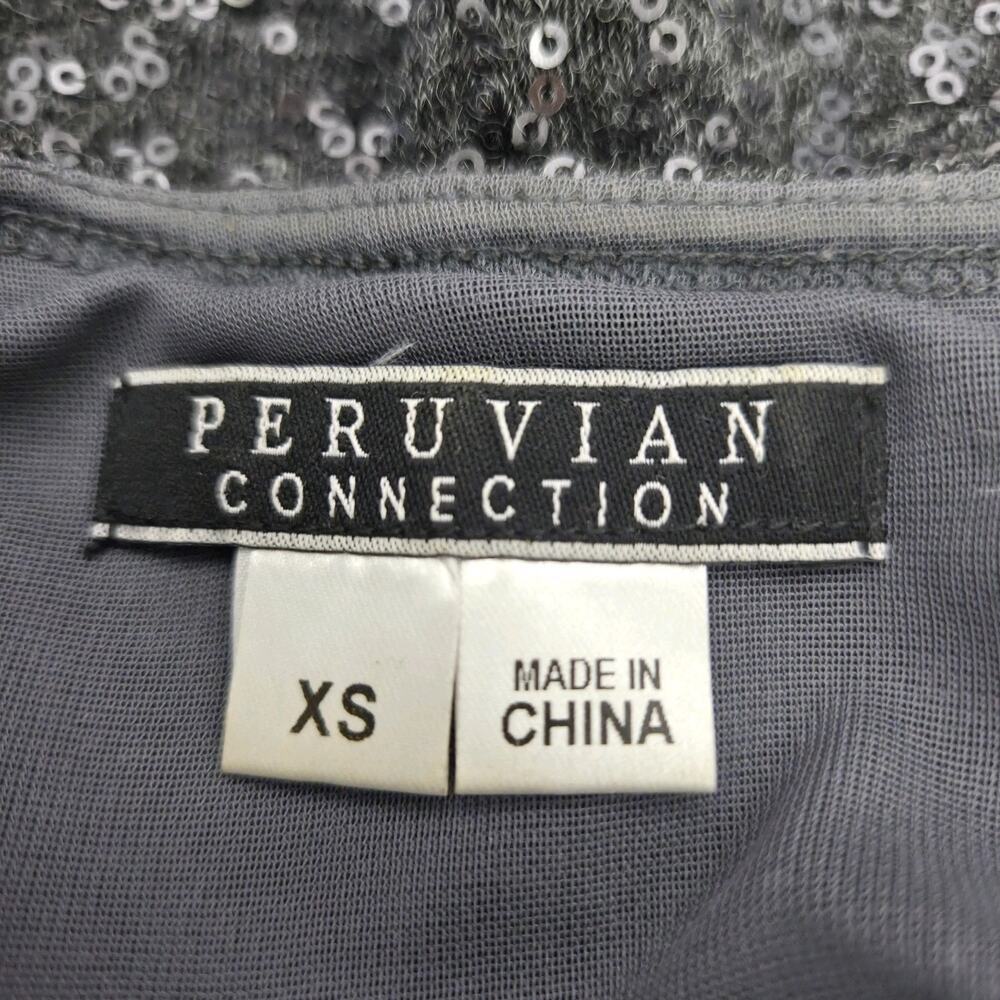 Sequined Skirt and Top Set XS‎ Gray Peruvian Connection Women's - Picture 5 of 6